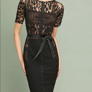 Byron Lars (Anthropologie Brand) black lace dress